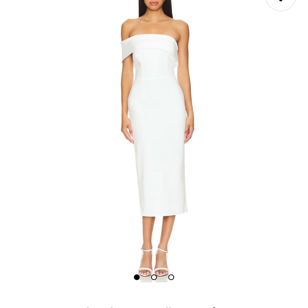 Katie May One Shoulder White Dress X Noel And Jean Apollo Dress in Ivory